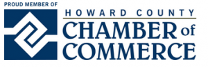Howard County Chamber of Commerce blue and white logo